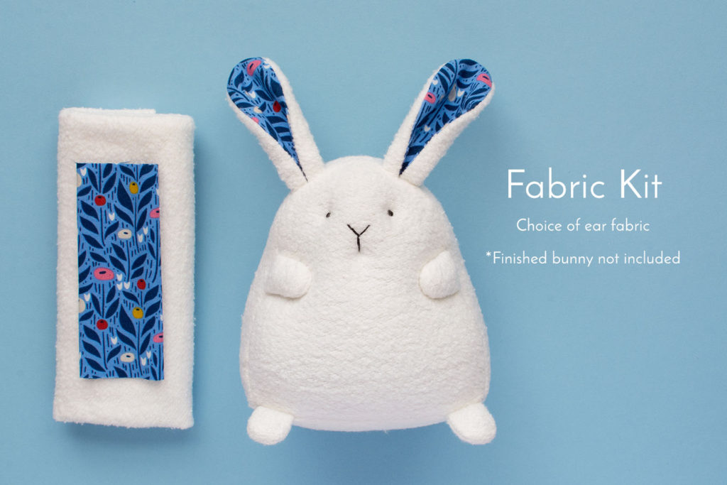 Bunny sewing pattern organic fabric Kit