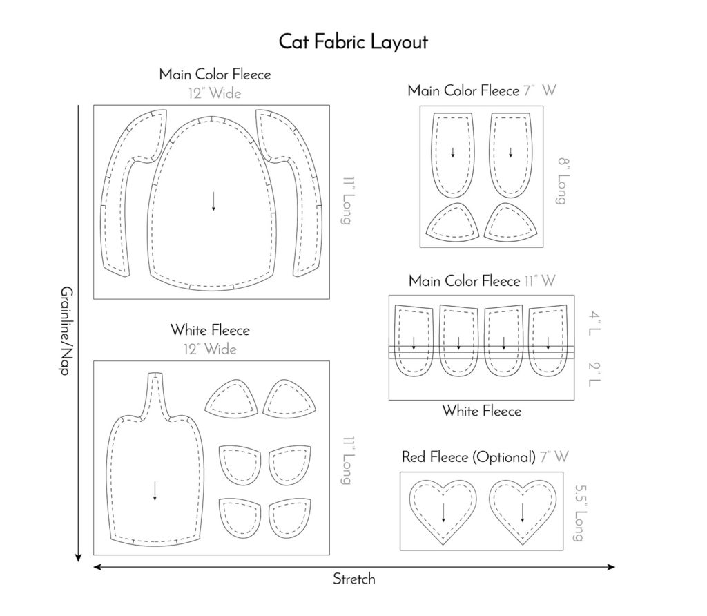 cat plush sewing pattern