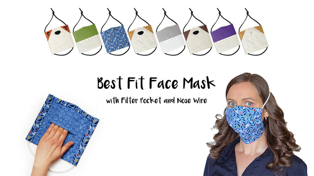 Easy To Sew Face Masks With Removable Nose Wire And Filter Pocket Corgi Tiger Otter Dino Cat Shark Hamster Dragon