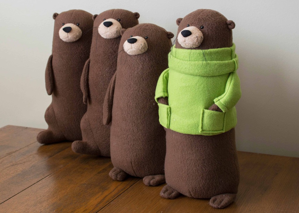 Organic stuffed otter prototypes fluffmonger