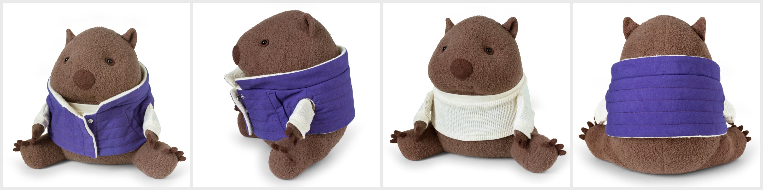 Organic Stuffed Wombat PLush Fluffmonger