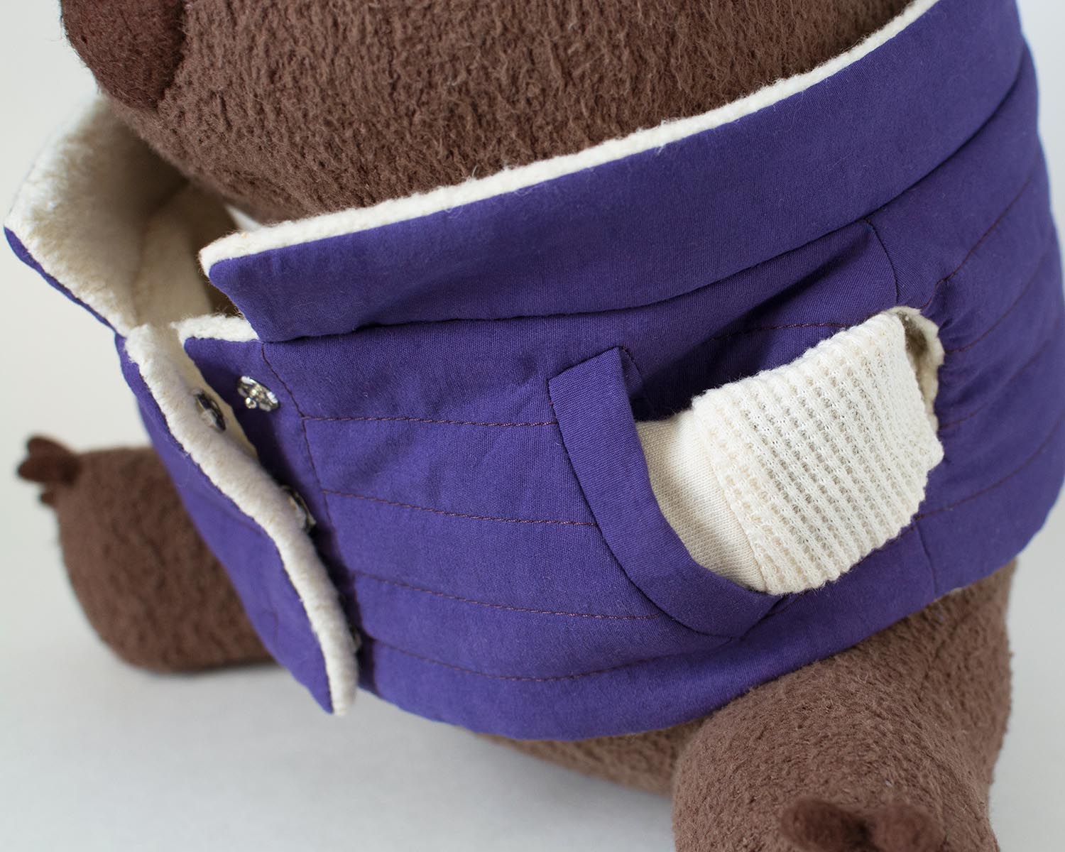 organic stuffed wombat plush pocket detail fluffmonger