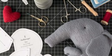plush elephant sewing pattern and tutorial by Fluffmonger