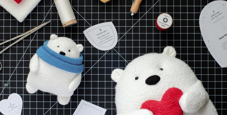 Fluffmonger free Sewing Pattern Polar Bear Blog Photo