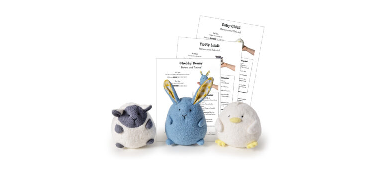 Easy BUNNY STUFFED TOY sewing pattern & tutorial, 2 sizes